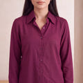 Berry Maroon Rayon Shirt