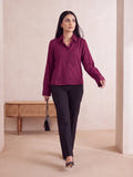 Berry Maroon Rayon Shirt