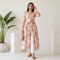 Buttery Ivory Rose Print Cotton Maxi Dress